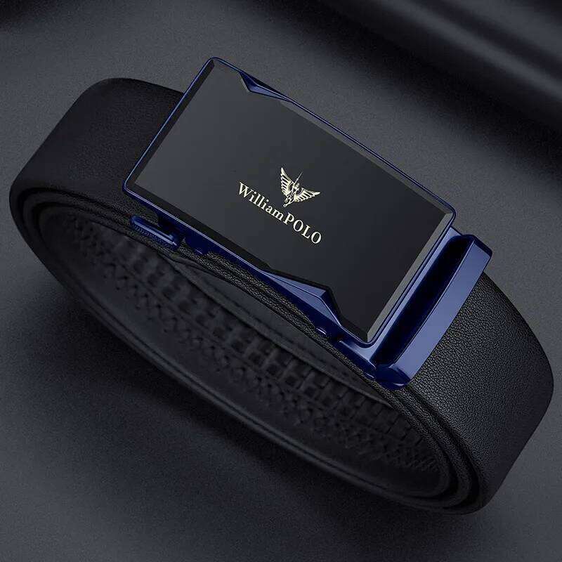 Men's leather fashionable automatic buckle belt, personalized and versatile casual belt Z260226