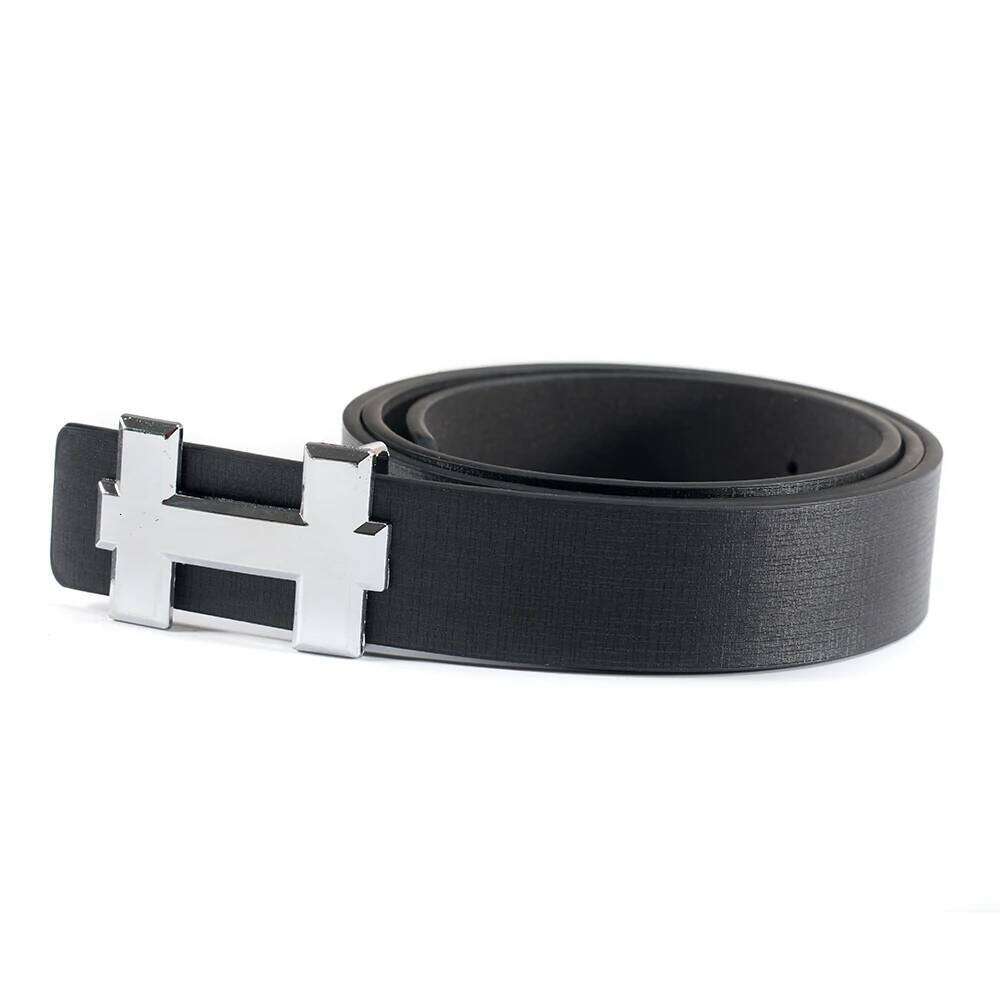 ECHAIN Vintage Luxury Belts Men High Quality Male Women Belt PU Leather H Buckle Strap for Jeans 105cm Z260226