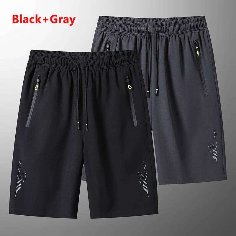 2 Pieces Summer Loose Sports Board Shorts Outdoor Running Jogging Gym Fitness Short Pants Men Quick Dry Bottom Casual Z260314
