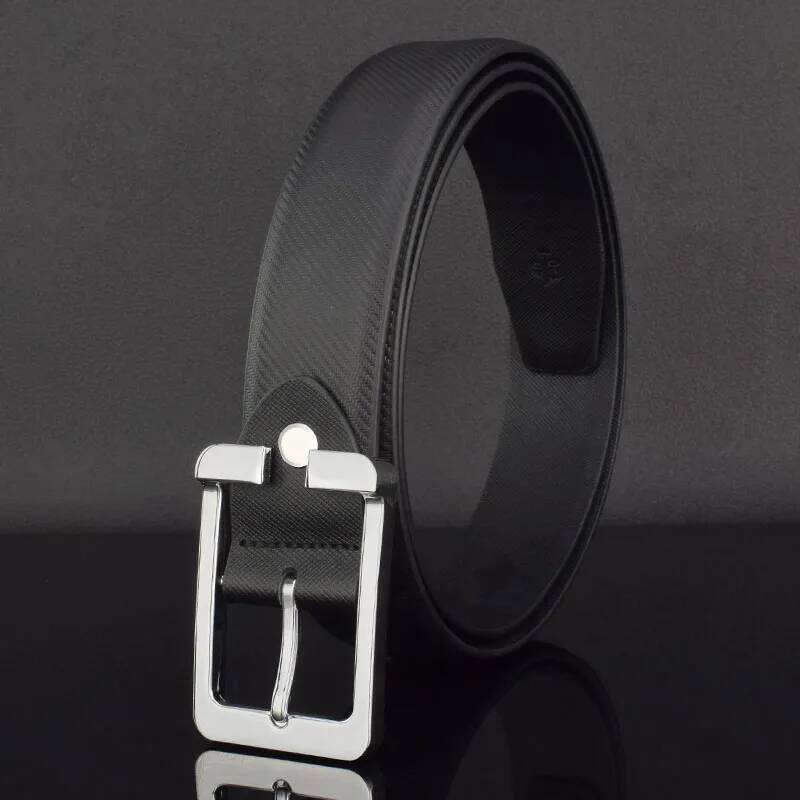 Business Waist Strap Men's Belt Pin Leather Buckle Student Luxury Brand White Dress Casual Mens Belts Ceinture Homme Z260226