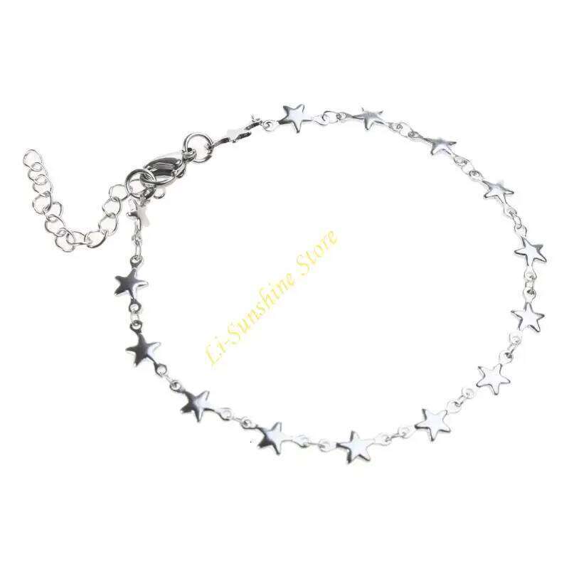 Five-pointed Star Fashion Charm Chain Bracelet Statement Jewelry QX2F Z260313
