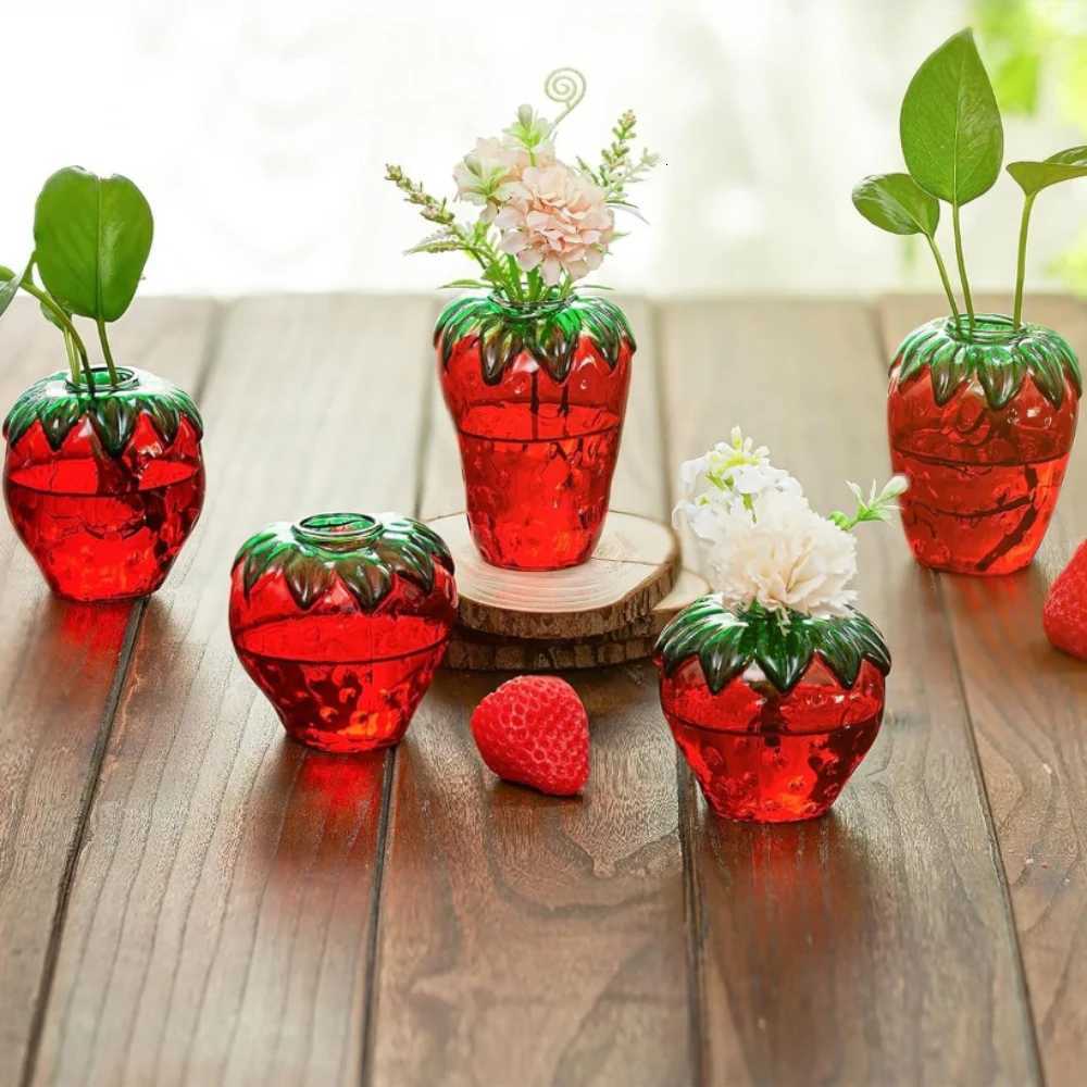 Creative Hydroponic Strawberry Vase Hydroponic Plant Vases Fruit Pots Flower Pots Home Office Unique Decoration Accessories Y260314