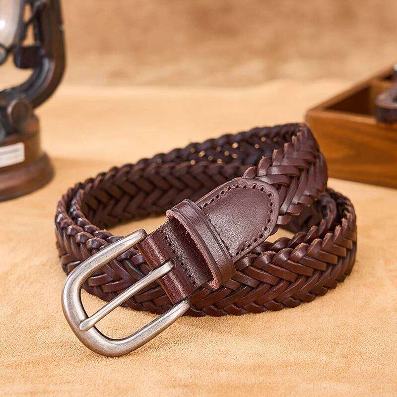 Men's genuine leather belt Lined up brand Trousers Wide Cowboy Fashion Straps Country Waist strap Belt for pants Z260226