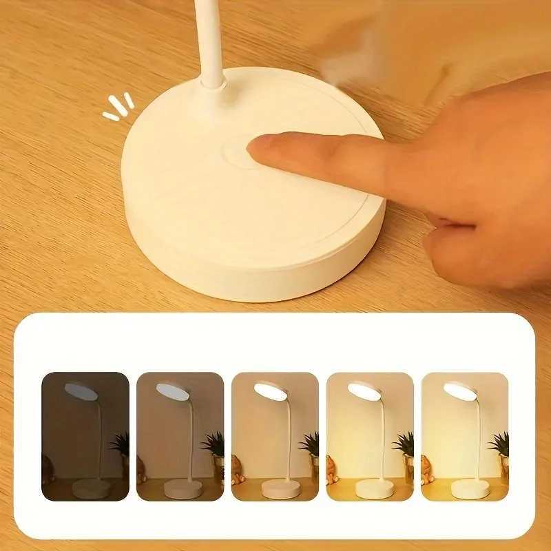 Flexible LED Desk Lamp with 3-Level Dimmer USB Powered Eye-Caring Warm White Light Perfect for Home Office Reading Study Y260314