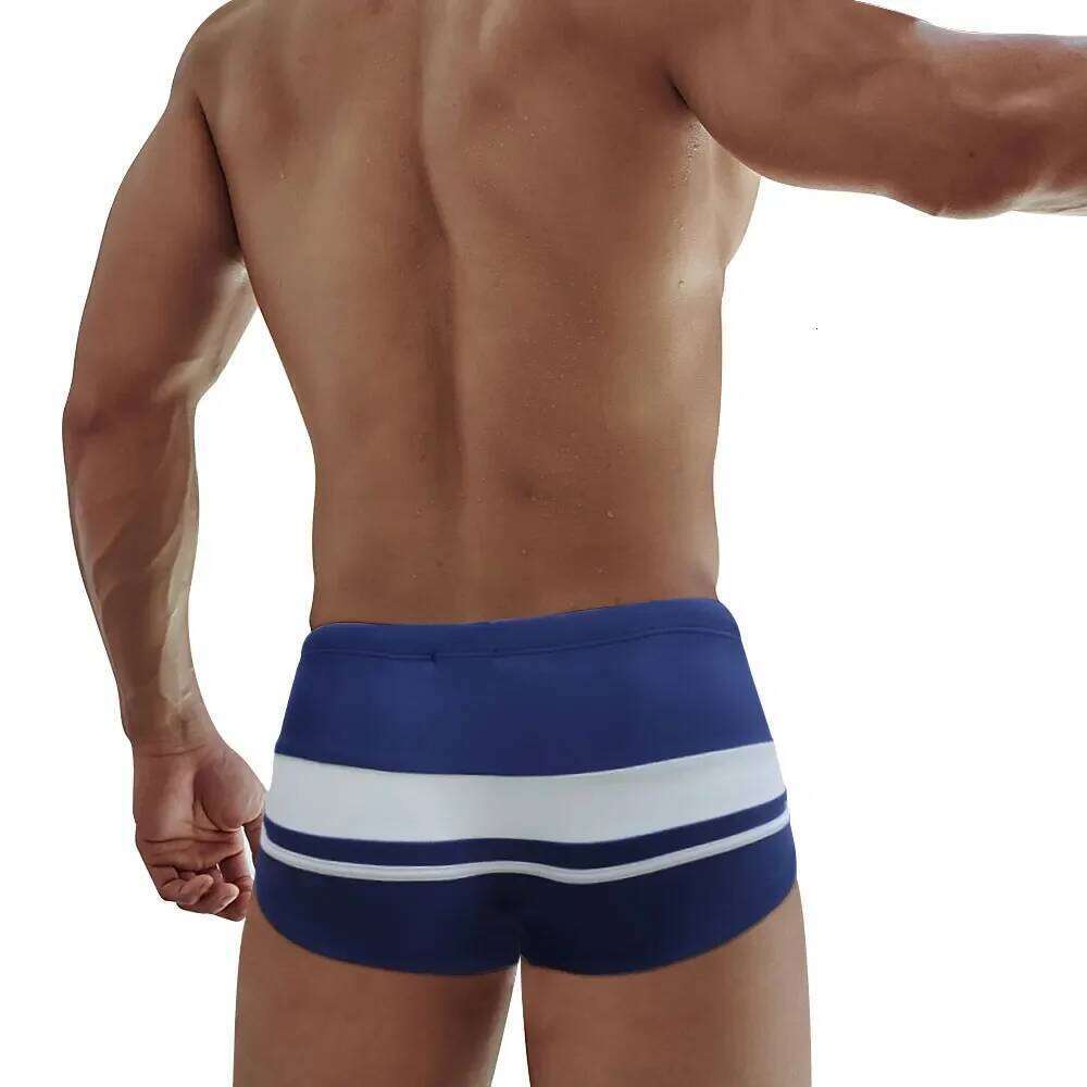 UXH Sexy Swimming Trunks Men's boxer Swim Shorts Stripe Suit Swimsuit Male Beach Pants Summer Surfing Bathing Z260314