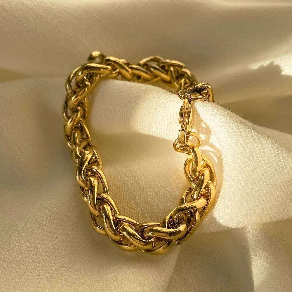 8MM punk trend twist chain men's titanium steel personalized bracelet Z260313