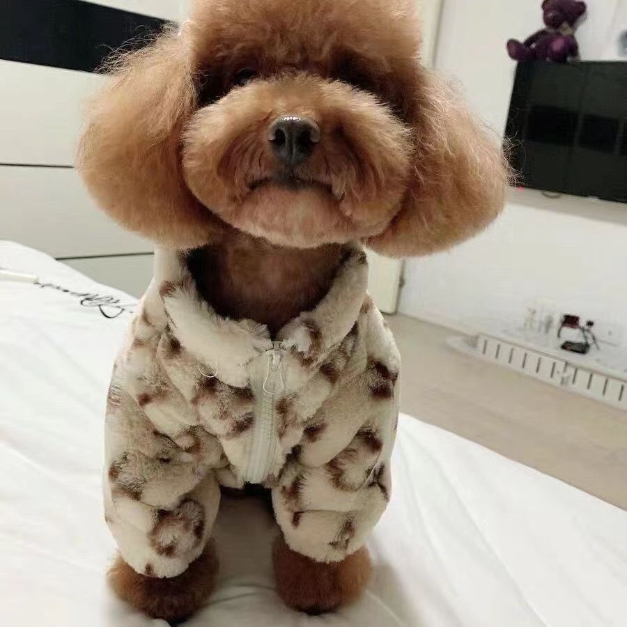 Designer Luxury Faux Fur Pet Apparel for Cats Small Dogs, Warm Plush Cat Jacket, Stylish Zipper Dog Outfit, Cold-Proof Pet Clothes with Multiple Sizes - view 4