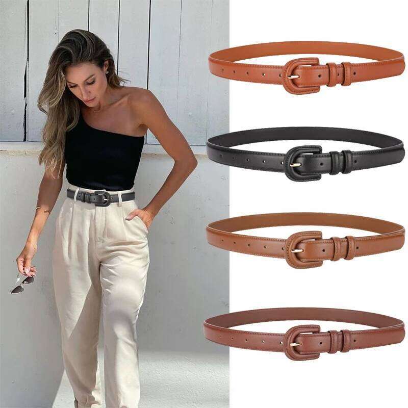 Genuine Leather Belt Woman Luxury Womens Belts for Brand Ladies Women Brown Wide Cowhide Vintage Waistband Pin Buckle Z260226