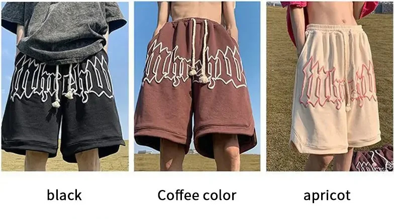 Streetwear Y2K Men and Women Shorts Letter Print Oversize Sports Shorts Harajuku Hip Hop Male Casual Short Pants 260311