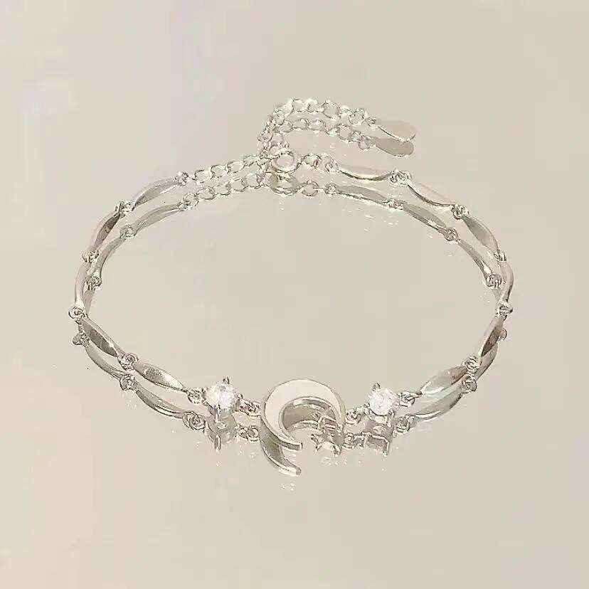 Steel Fun New Women Bracelet Shiny Pink Zircon Butterfly Cherry Blossom Hand Chain for Girls Friendship Gift Y2k Accessories Z260313