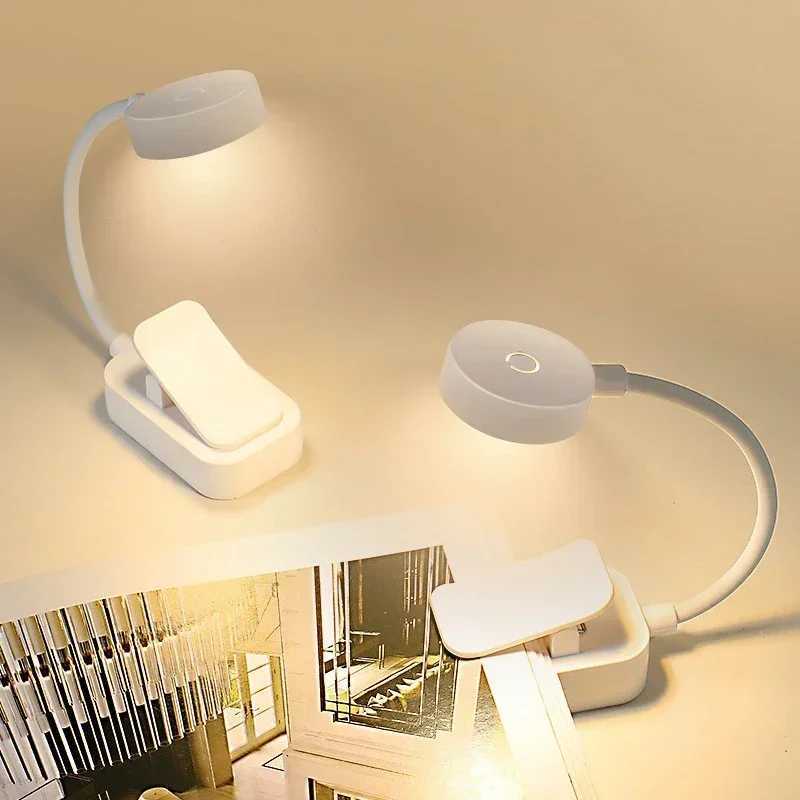 Mini Clip Book Lamp LED Table Lamp Eye Protection 3 Colors Battery Powered Night Light Portable Bedside Student Reading Lamp Y260314