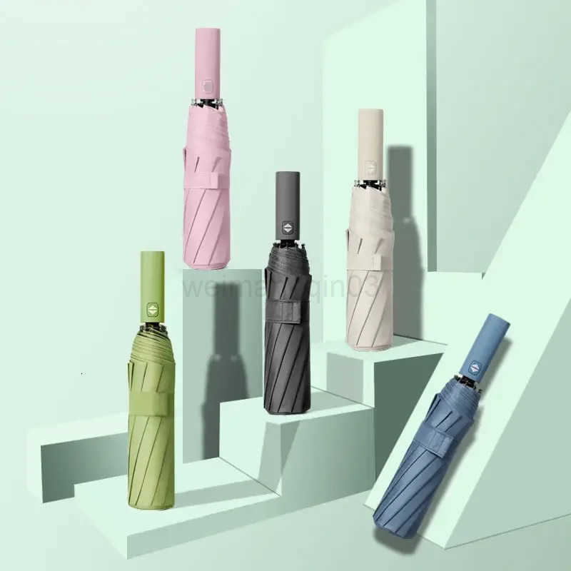 Morandi Fully Automatic Umbrella Black Glue Sunscreen Sun Umbrella Plus Sun Umbrella Wholesale H260314