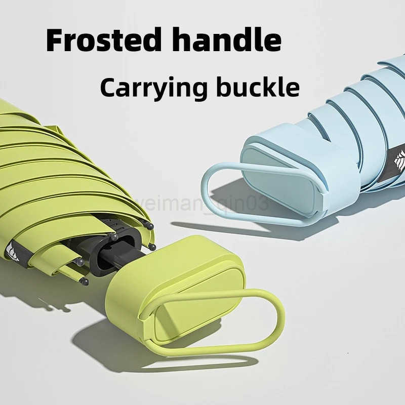 UPF50 Mini Folding Umbrella Vinyl Small Sun Shade Umbrella Pocket Rain Travel Umbrella Ultraviolet Protection Capsule Parasol H260314