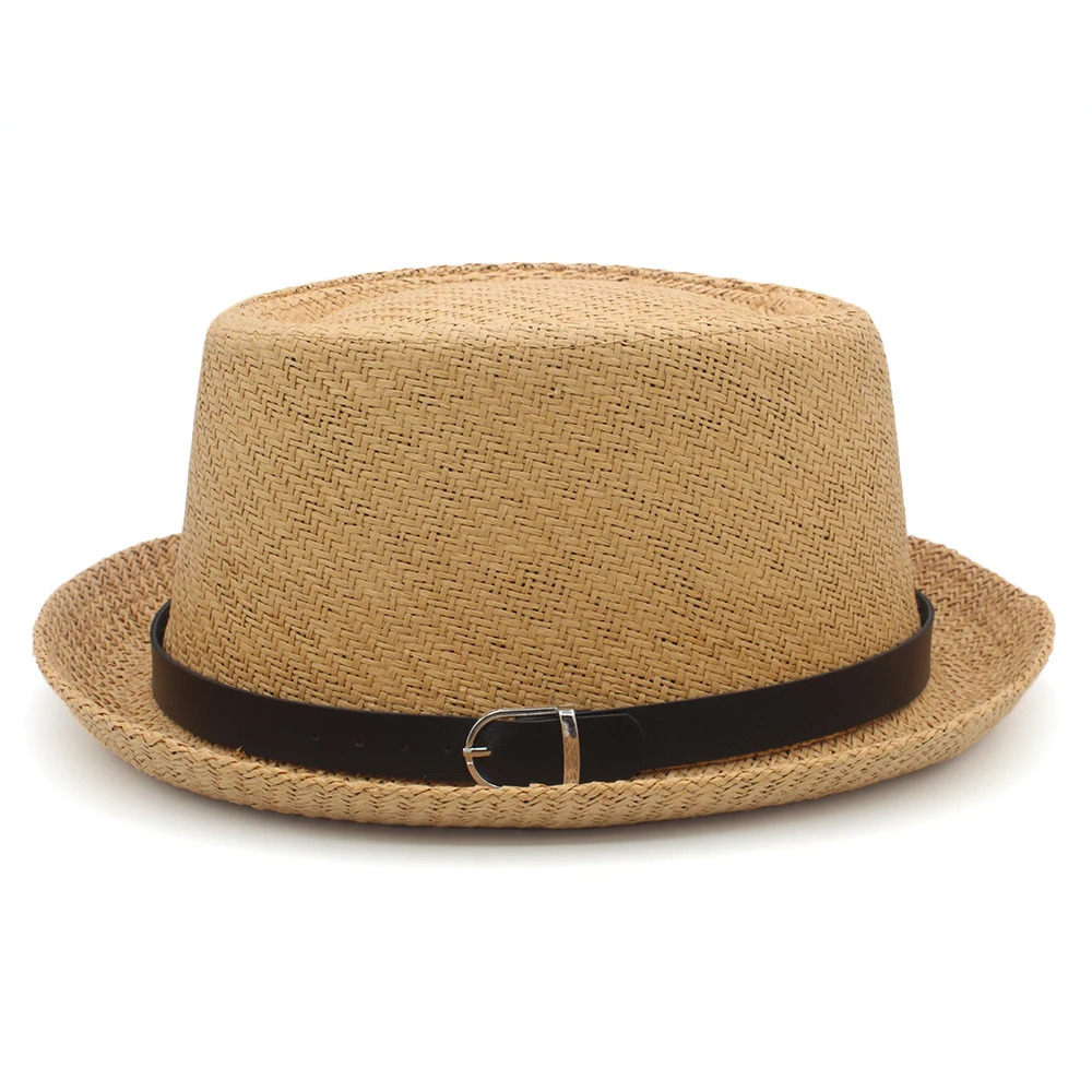 Men Women Classical Straw Pork Pie Hats Fedora Sunhats Trilby Caps Summer Boater Beach Outdoor Travel Party Size US 7 14 UK L 260309