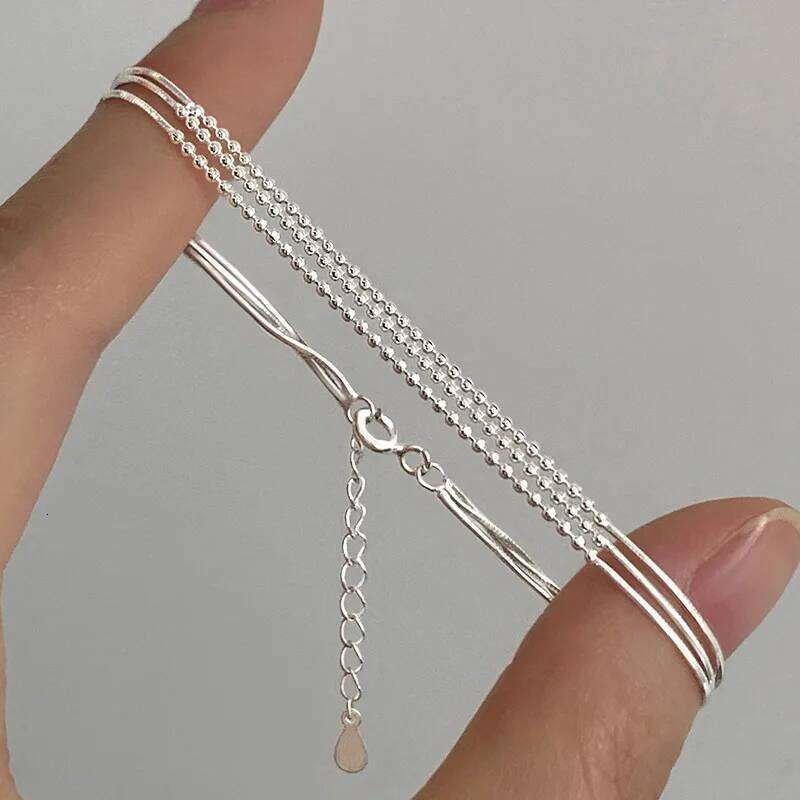 New 925 Sterling Silver Multi-layer Simple Personality Charming Woman Bracelet Party Gift for Friends Exquisite Jewelry Z260313