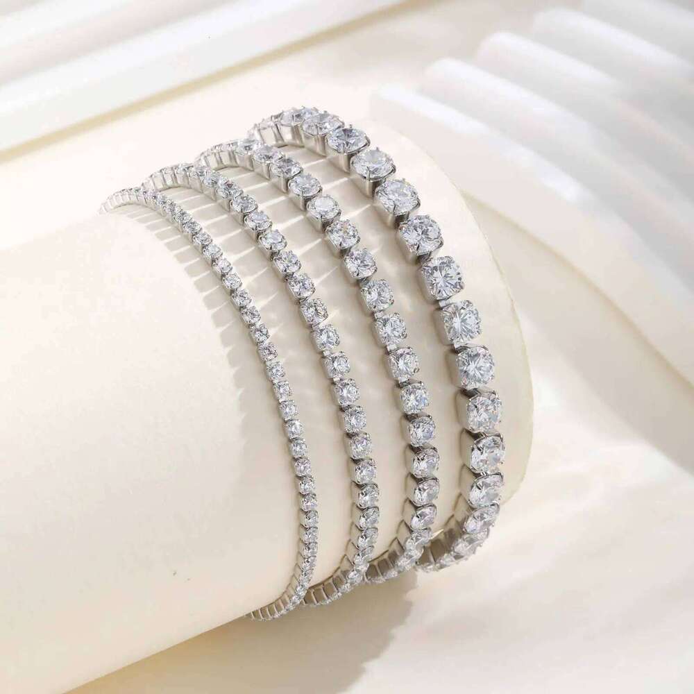 2/3/4/5MM Luxury Tennis for Women, Stainless Steel Bracelet Zircon Chain Bracelets, Dainty Jewelry Gift Z260313