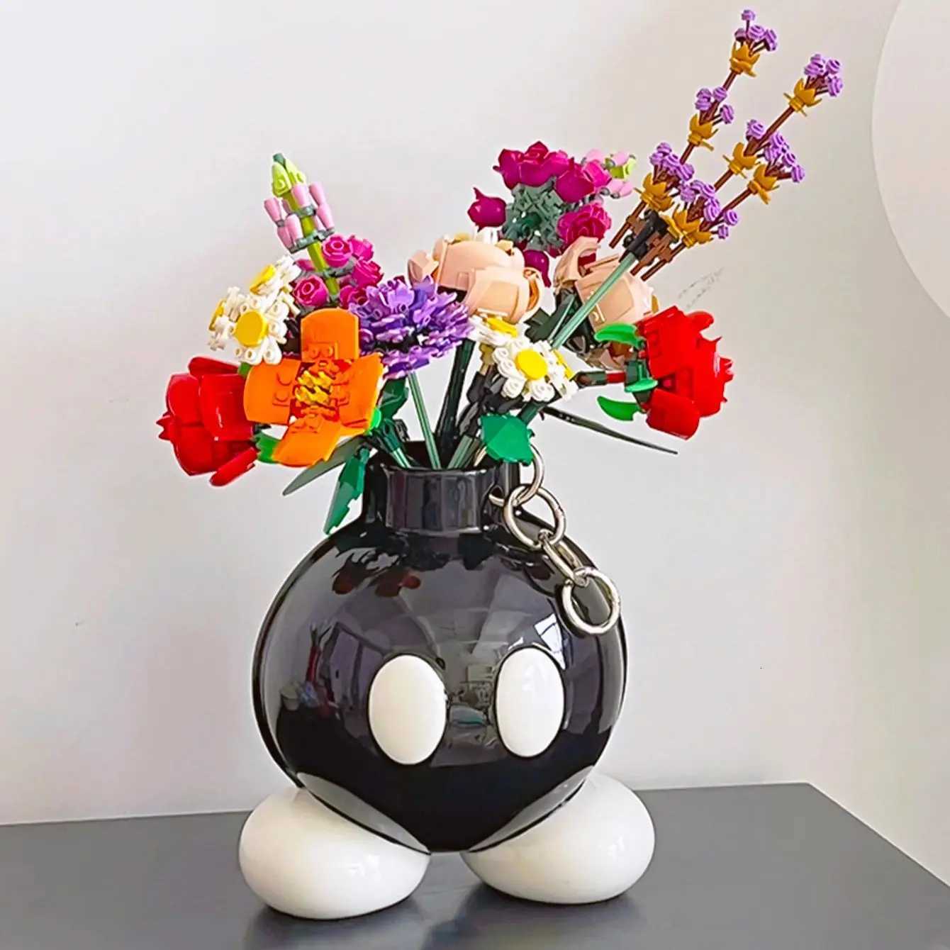 1Pc Original High-Looking Boom Ceramic Vase Bomb Vase Ins Style Home Decoration Ornaments Living Room Corridor Entrance Balcony Y260314