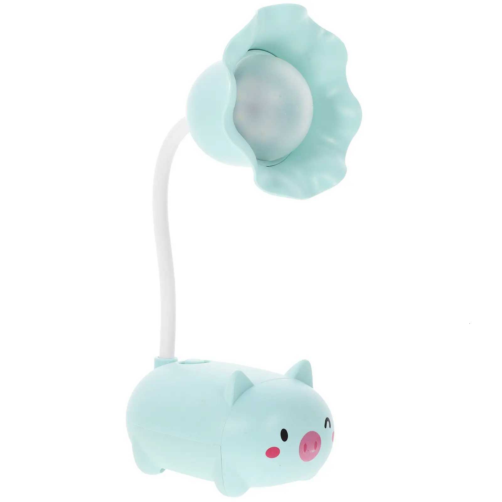 1Pcs Foldable Cartoon LED Desk Lamp USB Charging Reading Eye Protection Light for Students Dorm Living Room Cafe Y260314