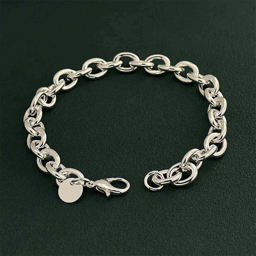 925 Sterling Silver Bracelet Buckle Basic Chain Charm Exquisite Women Fashion Wedding Party Gift Jewelry Z260313