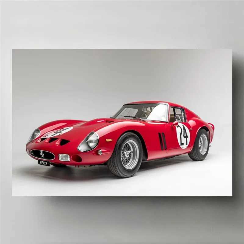 Supercars Posters Ferraris 250 GTO Sport Car Retro Car Picture Print And Poster Wall Art Canvas Painting for Home Decor Unframed D260314