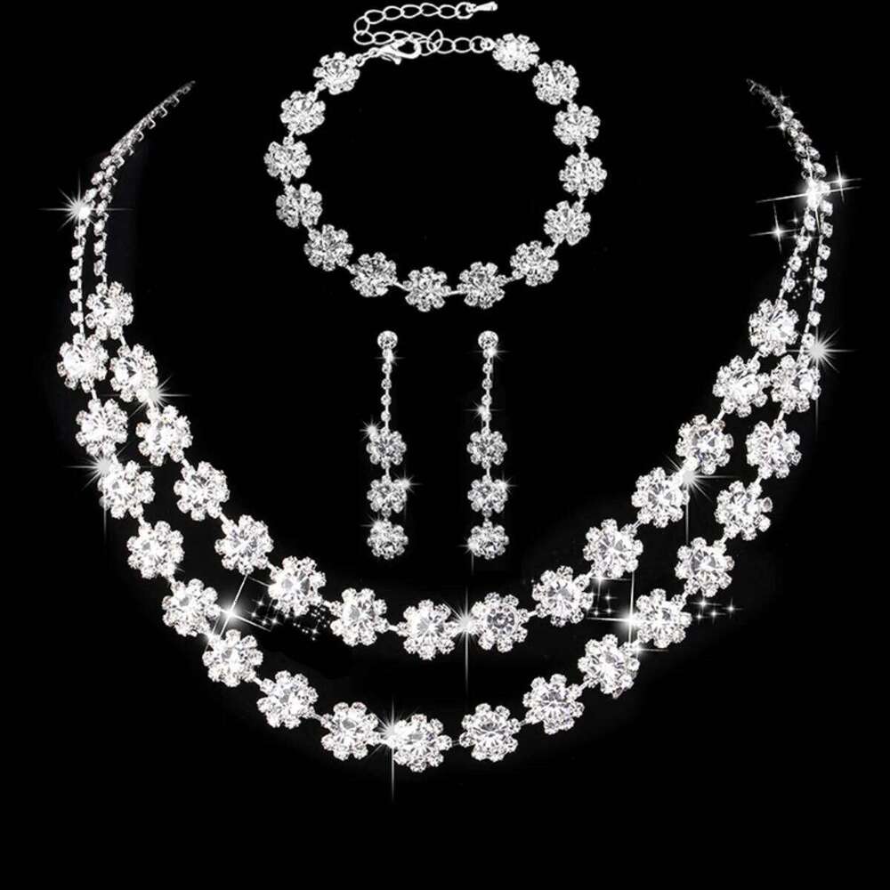 Fashionable geometric circular simple luxury style necklace earrings bracelet jewelry set party holiday daily wear Z260313