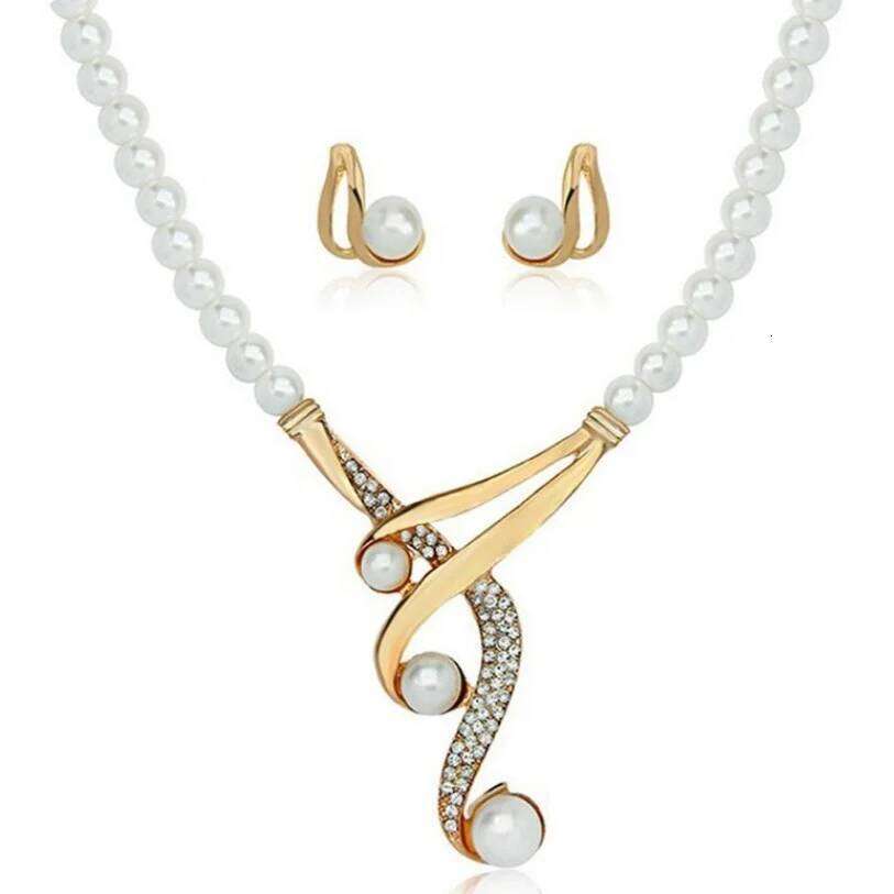 3Pcs Personalized Light Luxury Versatile Earring Set, Imitation Pearl Necklace and Earrings Z260313