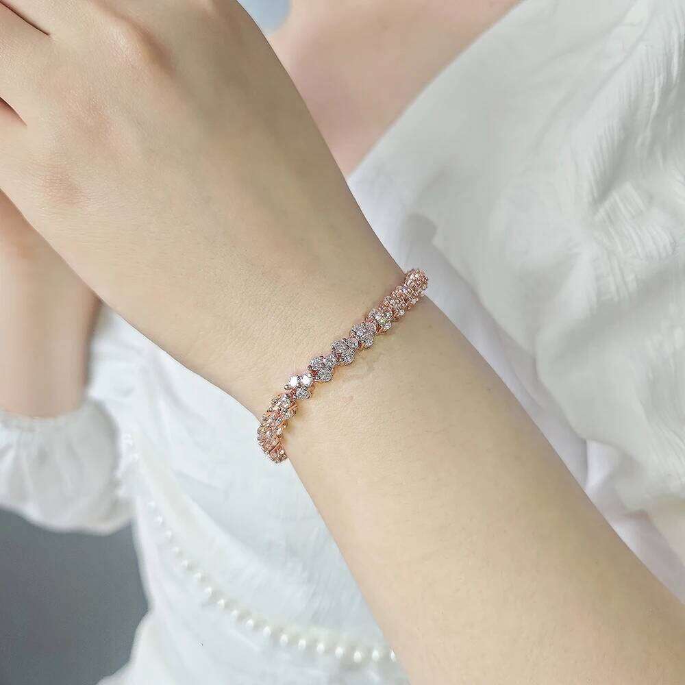 Luxury Roma 18cm Rose Gold Silver Color Bracelet Bangle for Women Wedding Gift Jewelry Wholesale on Hand Love S5457 Z260313