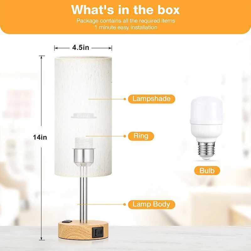 Dimmable Bedside Table Lamp Cylindrical Table Light Minimalist Night Stand Light Lamp USB Charging Small Desk Lamp Y260314