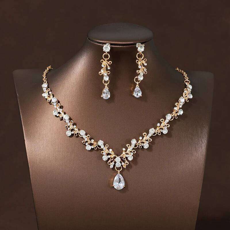 Itacazzo Bride Wedding Classic Necklace Earring Set Exquisite and Elegant Ladies Suitable for Party Festivals Z260313
