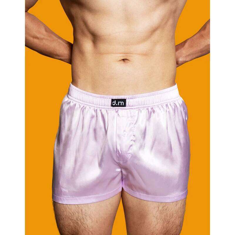 Men's Low-Waist Sexy Underwear Smooth Home Pants Sleepwear Briefs Loose Silk Simulation Comfortable Leisure Boxer Shorts Z260314