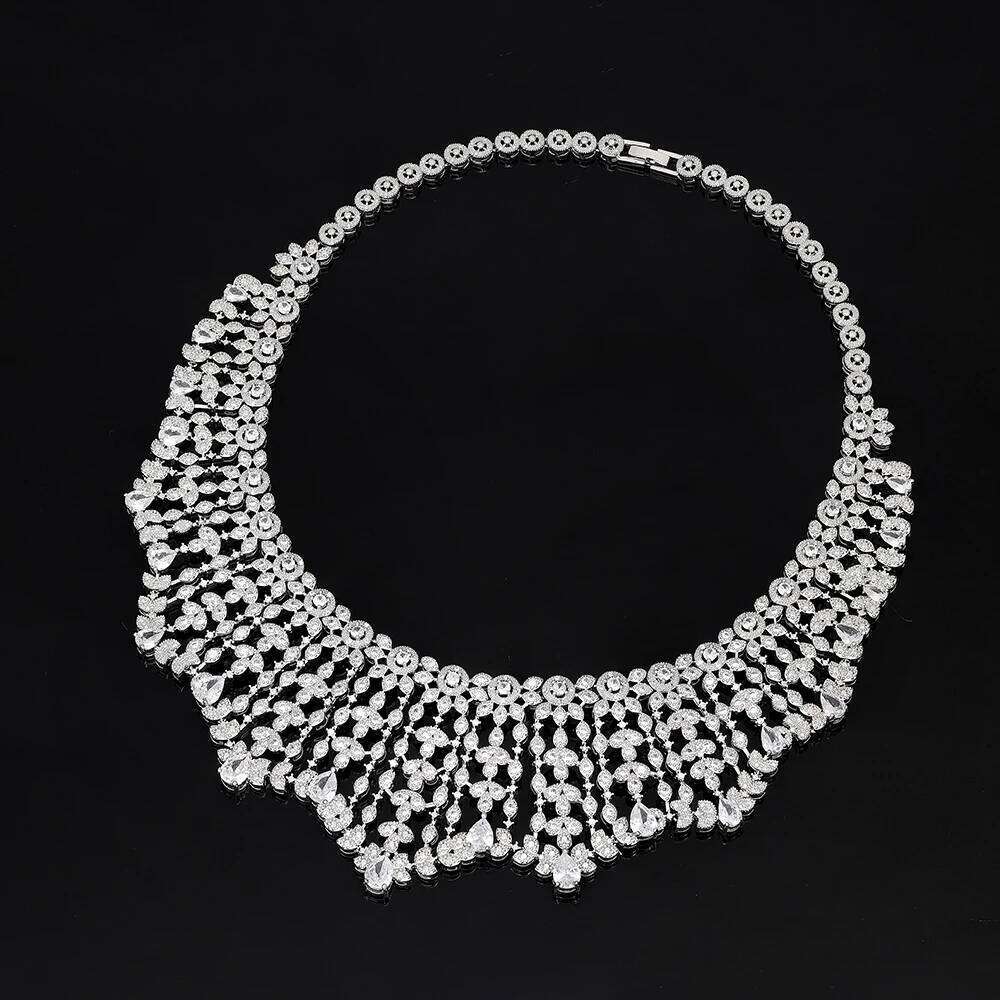 Luxury Big4 pcs Jewelry Set With Cubic Zirconia for Women Bridal Party Wedding Accessories indina Saudi Arabic Dubai Z260313