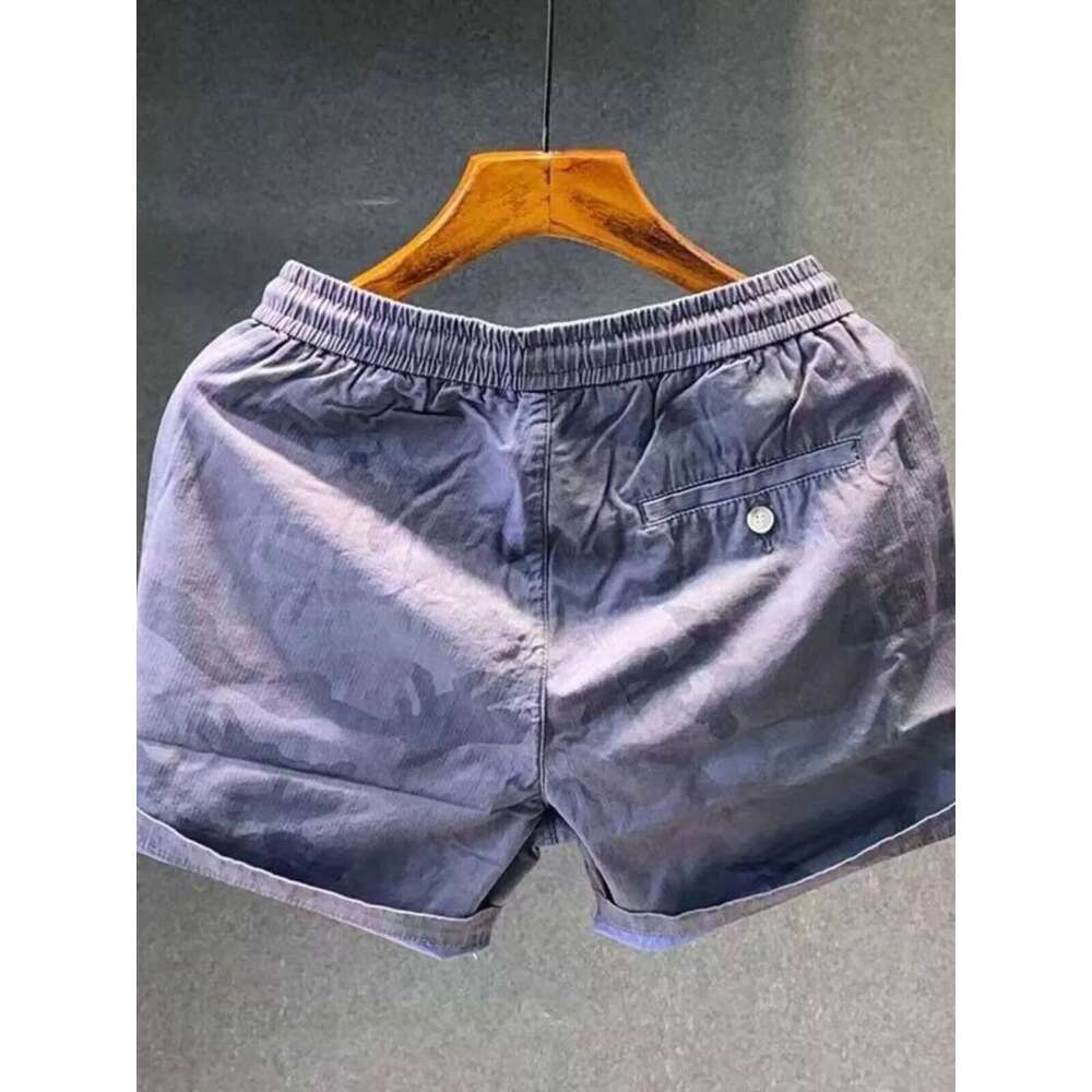 Men's Cotton Camouflage Workwear orts Summer Trendy Brand Loose Fit Tee-quarter Length Casual Pants Youth Active Sle Z260314