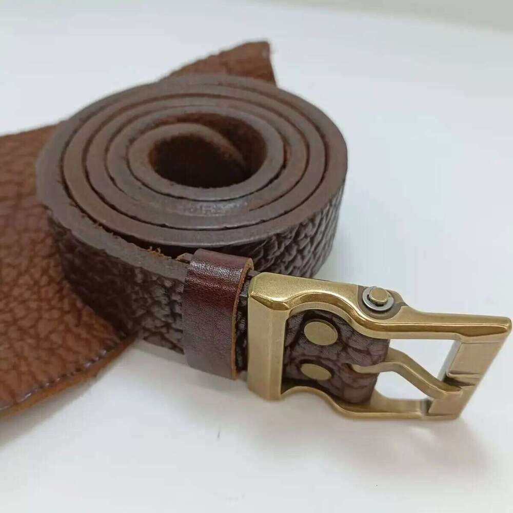 3.8CM Men's Thickened Copper Buckle Full Grain Luxury Handmade Belts Men High Quality Genuine Leather For Man Brown Gift Z260226