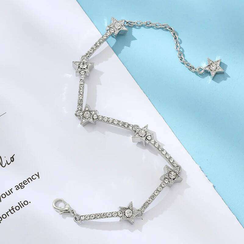Shinning Star Charm Adjustable Cubic Zirconia Chain Bracelets Bangles For Women Men Couple Jewelry Gift Dropshipping Z260313