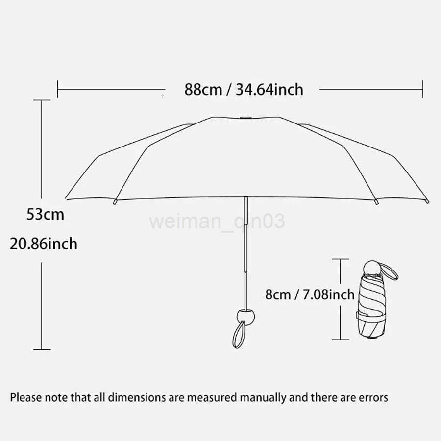 Sun Umbrella Travel Umbrella Compact Ultralight Mini Portable Waterproof Folding Umbrella Men And Women Umbrella H260314