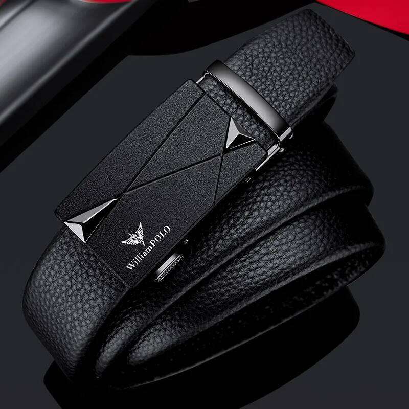 Men's cowhide casual pants automatic buckle business belt, fashionable formal versatile belt Z260226