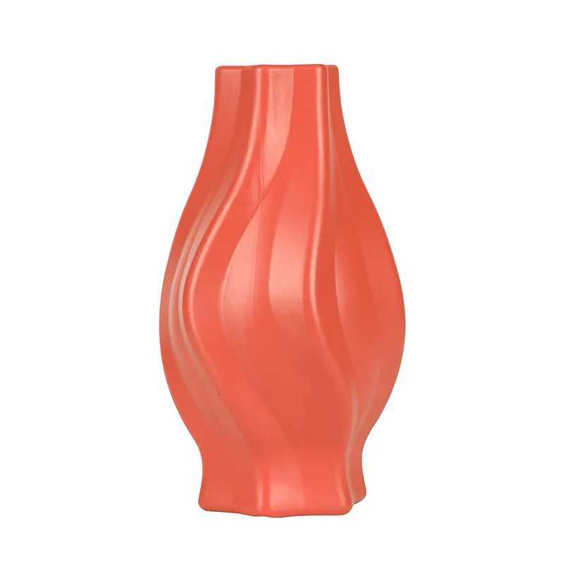 Nordic Flower Vase Durable Plastic Vase Ornaments Table Centerpieces Flower Arrangement Home Living Room Wedding Decoration Y260314