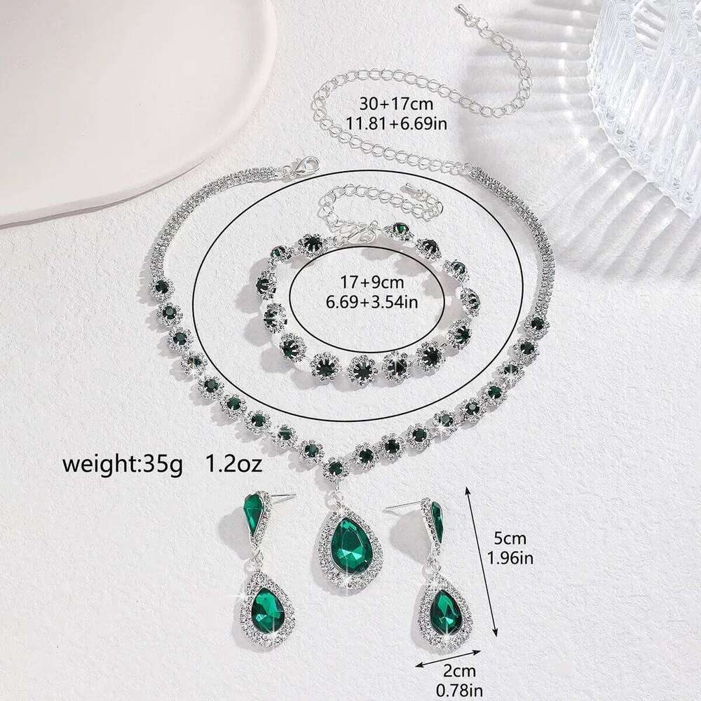 Fashionable geometric sunflower design set, dazzling light luxury jewelry set for women Z260313