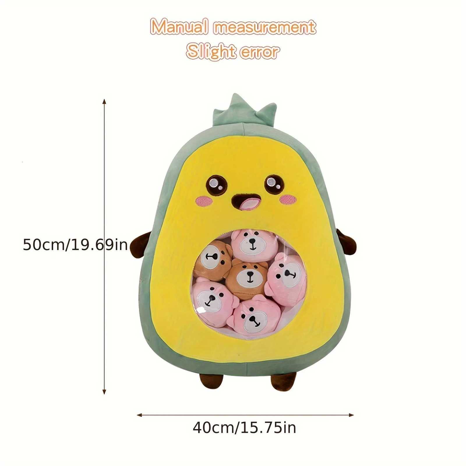 1pc Fruit Avocado and Carrots Creative Doll Snack Bag and Cushion - Large Size Y260314