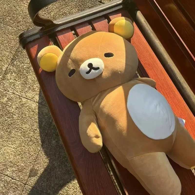 36/52/72cm Kawaii Fatty Rilakkumas Plush Toys Doll Sleeping Hug Pillow Cute Room Decor Soft Sofa Cushion Festival Surprise Gifts Y260314