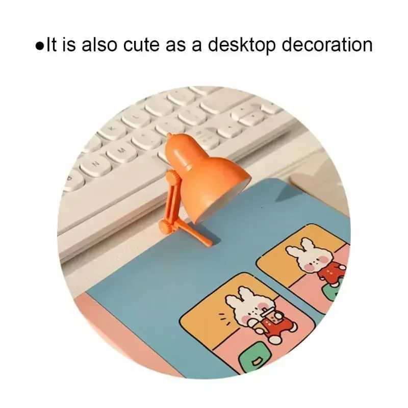 Portable LED Mini Desk Lamp with Clip USB Powered Reading Light for Bedroom Dorm Bed Table Study Night Lamp Y260314