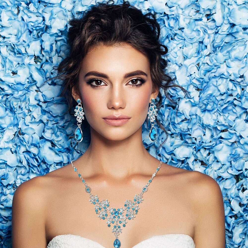 2Pcs Set Durable Elegant Jewelry Necklace Earring Gift for Prom Party Wedding Gifts Women Accessories Z260313