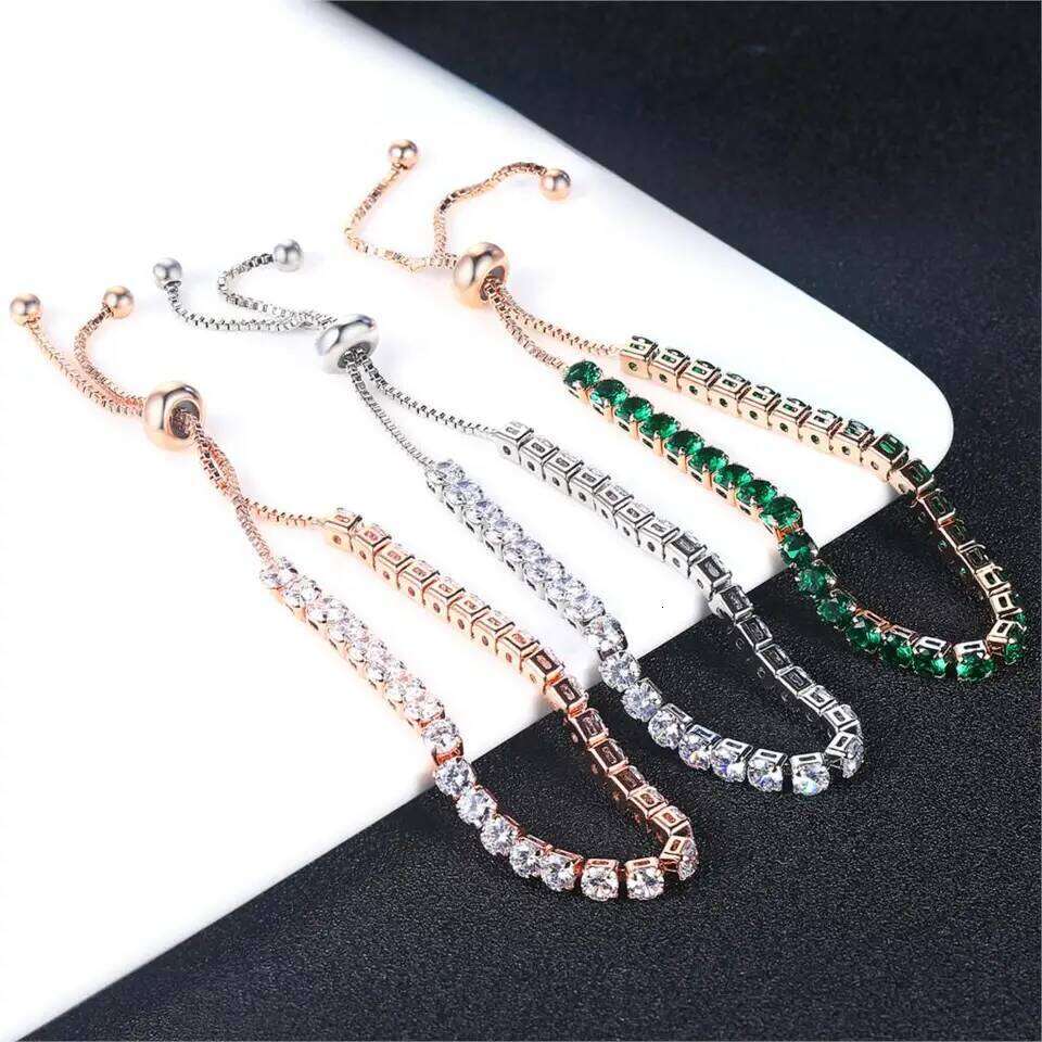 Colorful Birthstone Tennis for Women Adjustable Multicolor CZ Crystal Wedding Birthday Gifts Bracelet on Hand Jewelry Z260313