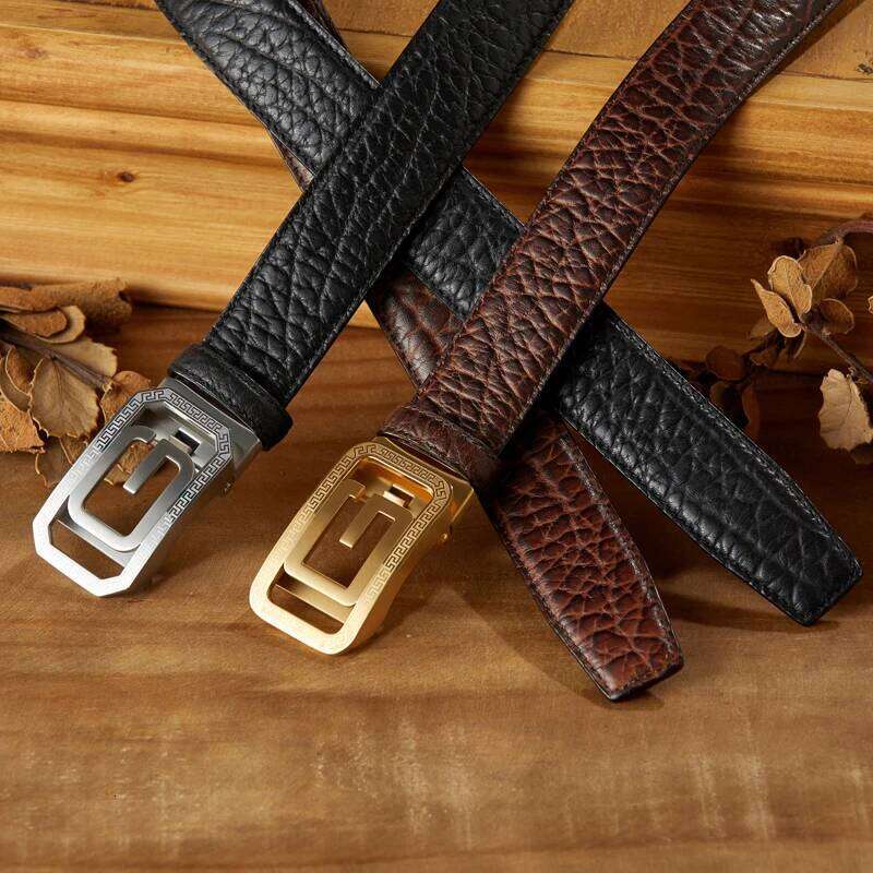 Handmade African Wild OX Jeans Men Retro Genuine Leather Stainless Steel Pin Buckle Strap Top Layer Cowhide Belt Z260226