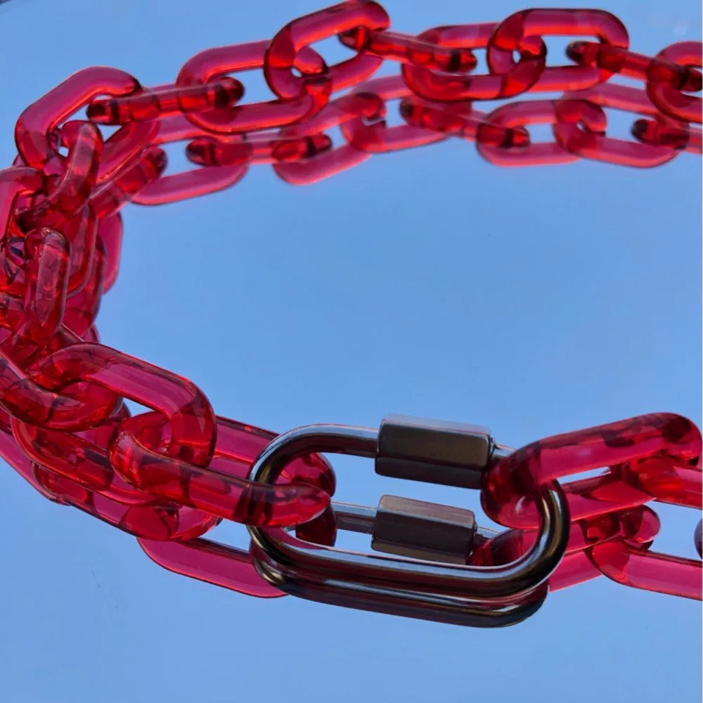 Trendy Transparent Acrylic Chain Choker Necklace For Women Men Plastic Clear Link Chains Collar Necklaces Punk Party Jewelry 260312