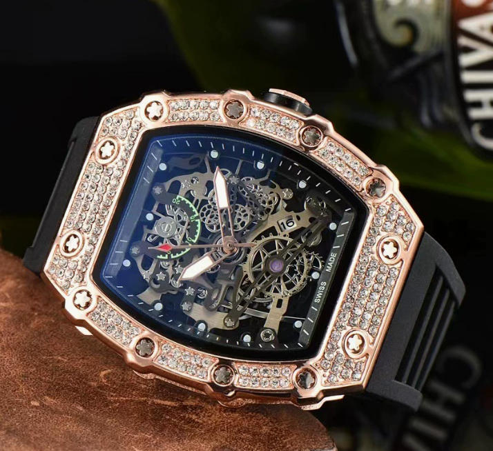 Diamond Ring Mens Designer Richaly Rd Millies Watch Rubber Strap AAA Luxury Richerd Miller Watch Man Top Quality Chronograph Quartz Automatic Watch