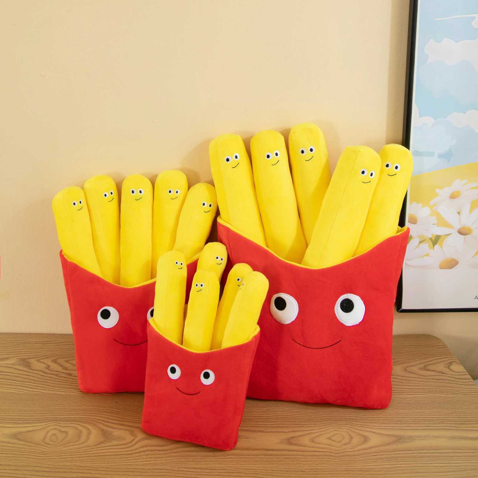 French fry plush pillow Creative Cute French Fries Ornament Couple Style Plush Toy Doll Small Doll For Girls Boys Birthday Gift Y260314