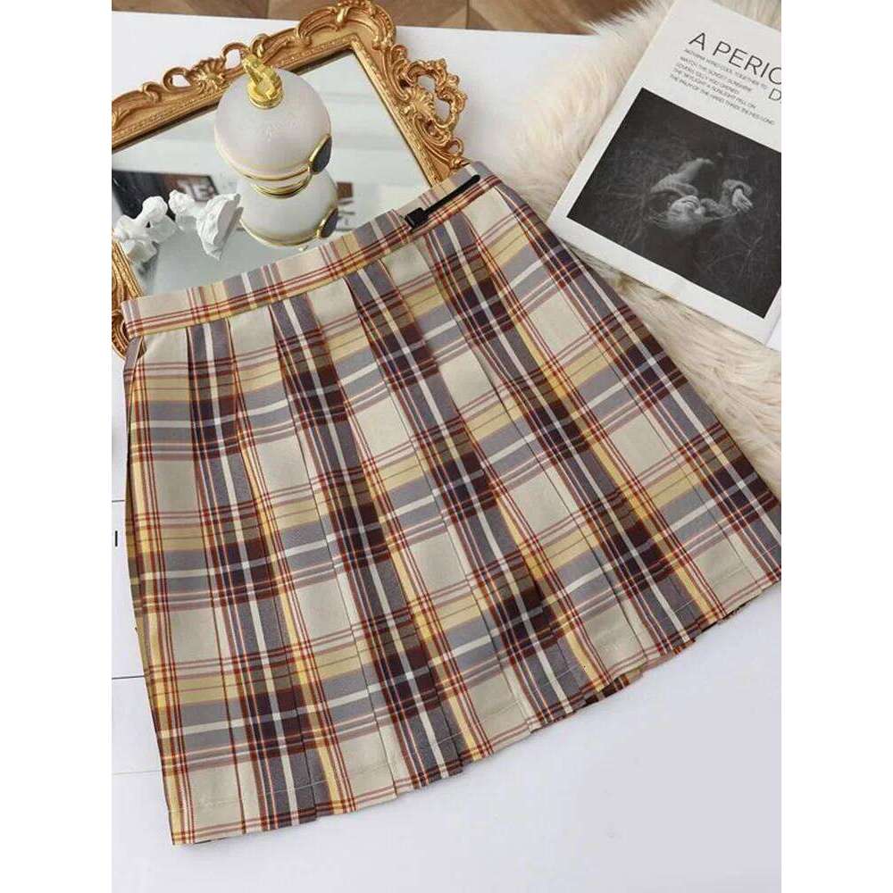 JMPRS Women Pleated Summer JK Girls Plaid Preppy Dance Mini Skirt A Line Harajuku Japan School Sexy Mujer Faldas Z260314