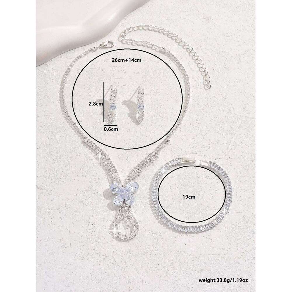 4/3/1PC Women's Fashion Exquisite Claw Chain Hollow Design Earrings, Necklace, Bracelet Set Wedding and Holiday Gifts Z260313