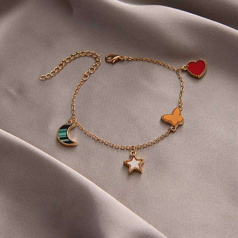 Forest Style Geometric Bracelet for Women, Versatile Fashionable Butterfly Heart Accessories, Simple and Unique Temperament Jewelry Wholesale Z260313